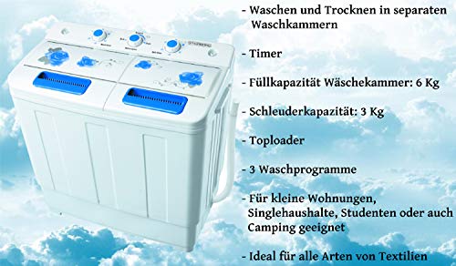 Mini Waschmaschine Waschautomat Toploader Camping Reise Waschmaschine Mobile HOM